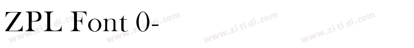 ZPL Font 0字体转换